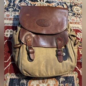 Bob Timberlake Backpack Leather & Canvas Vintage Unisex